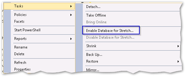 Enable database for stretch